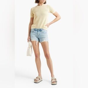 FRAME Le Grand Garcon Distressed Jean Shorts - Women’s 29